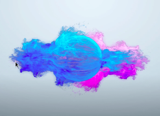 Intro Logo Animation Blue and pink smoke